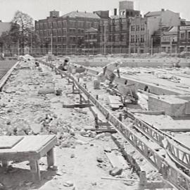 Prince Alfred Park Pool and Skating Rink construction, Chalmers Street Surry Hills, 1958