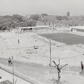 Prince Alfred Park Pool and Skating Rink construction, Chalmers Street Surry Hills, 1958