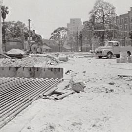 Prince Alfred Park Skating Rink construction, Chalmers Street Surry Hills, 1958