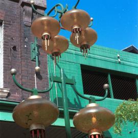 Chinese lantern street lights on Dixon Street Haymarket, 1984