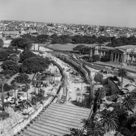 Cahill Expressway construction and Mitchell Library, Macquarie Street Sydney, 1961