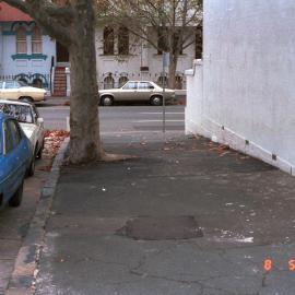 Poor condition of the pavement in Tudor Street Surry Hills, 1984
