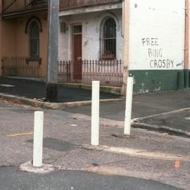 Permeant road closure, Tudor Street Surry Hills, 1984