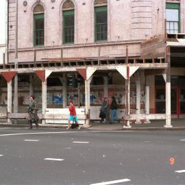 Demolition of the Town Hall Hotel on George Street, 1984