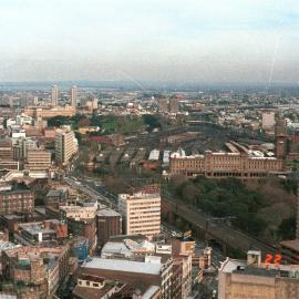 Aerial view over Sydney, 1984