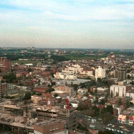 Southerly aerial view over Sydney, 1984