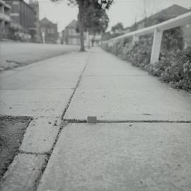 Footpath damage, Binning Street Erskineville, 1963