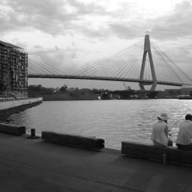 Anzac Bridge and Johnstons Bay from Waterfront Park Pyrmont, 2009