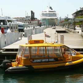 Sydney Water Taxi and boats on Darling Harbour, King Street Wharf Sydney, 2009