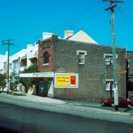 Two storey brick building on Wilson Street Newtown, circa 1977