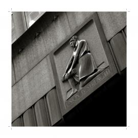 Bas-relief carving on façade of MLC Building in Martin Place Sydney, 2009