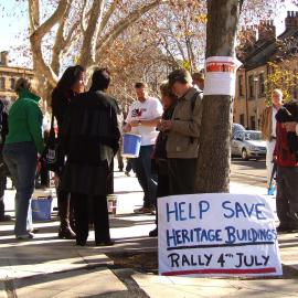 Organisers of Save Union Square protest rally, Pyrmont, 2009