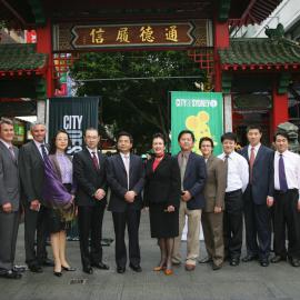 Sydney Lord Mayor Clover Moore and dignitaries, Chinese New Year, Hay Street Haymarket, 2008