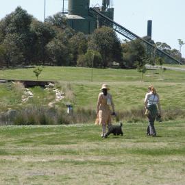 Exercising the dogs, Sydney Park, Park Road St Peters, 2004