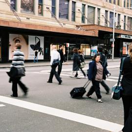 Pedestrians crossing on Elizabeth Street Sydney, 2004