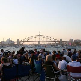 New Years Eve, vessels moored in Woolloomooloo Bay Garden Island, Sydney Harbour, 2005