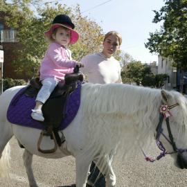 Child riding a pony at the Surry Hills Festival, Crown Street Surry Hills, 2004