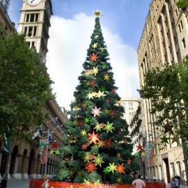 Christmas decorations with Christmas Tree, Martin Place Sydney, 2007