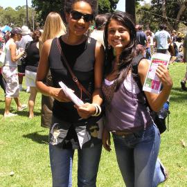 Two young women in the crowd at Yabun, Redfern Park Redfern, 2005