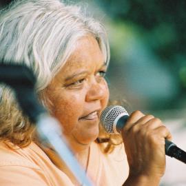 Speaker on stage at Yabun, Redfern Park Redfern, 2005