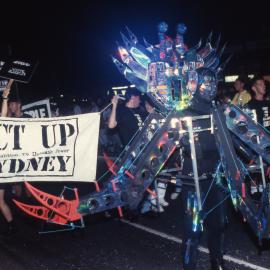 ACT UP Aids Action Group, Sydney Gay and Lesbian Mardi Gras Parade, Oxford Street Darlinghurst, 1992