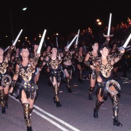Marching Xenas, Sydney Gay and Lesbian Mardi Gras Parade, Oxford Street, 1996