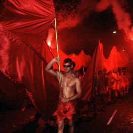 AIDS remembrance float, Sydney Gay and Lesbian Mardi Gras Parade, Oxford Street Darlinghurst,  1997