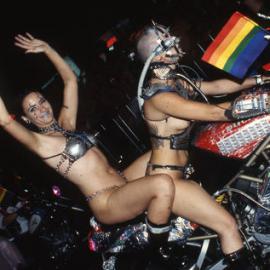 Dykes on Bikes, Sydney Gay & Lesbian Mardi Gras Parade (SGLMG), Oxford Street Darlinghurst, 2001