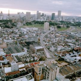 Woolloomooloo Redevelopment Project, view north west, Darlinghurst Road  Woolloomooloo, 1976