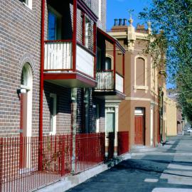 Woolloomooloo Redevelopment Project, terraces, Forbes Street Woolloomooloo, 1981