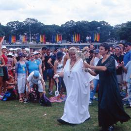Lesbian couple 'wedding', Fair Day, Victoria Park Camperdown, 1998