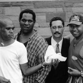 Friends at Fair Day,  Sydney Gay and Lesbian Mardi Gras (SGLMG), Victoria Park Camperdown, 1999