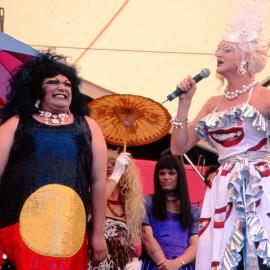 Ms Fair Day competition on stage, Fair Day, Sydney Gay & Lesbian Mardi Gras, no date