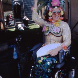 Ms Fair Day competitor, Sydney Gay and Lesbian Mardi Gras (SGLMG), Victoria Park Camperdown, no date 