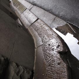 Trachyte kerb and gutter, Angel Place Sydney, 2010