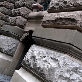 Trachyte and sandstone façade of 10A-16 Martin Place Sydney, 2010