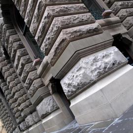 Trachyte and sandstone façade of 10A-16 Martin Place Sydney, 2010