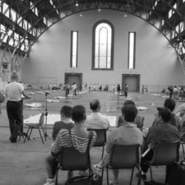 Launch ceremony of the HIV/AIDS memorial QUILT project, Royal Hall of Industries Moore Park, circa 1992