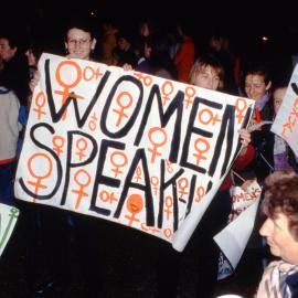 Women in annual Reclaim the Night Rally, Sydney 1991