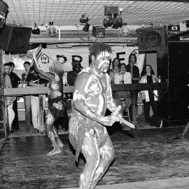 Performing for the crowd at the Pride Indigenous Party, Imperial Hotel Erskineville,1997