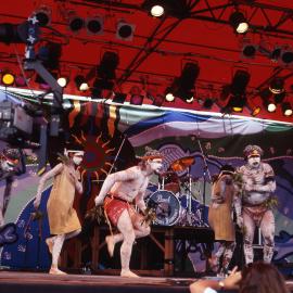 Dance performance on stage at Invasion Day concert, 1996