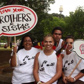 Indigenous Queers for treaty and reconciliation, pre parade, 2011