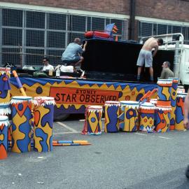 Rushcutter's Bay SGLMG Workshop where Sydney Star Observer design float.