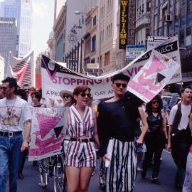 Protesting the hate crimes against LGBTIQA+, George Street Sydney, 1989