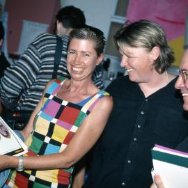 Bernie Sheehan (Editor of SSO) with Katrina Marton (Producer) and Gary Dunne (Writer);