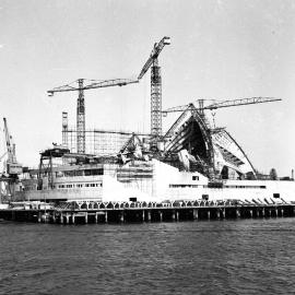 Sydney Opera House construction, Bennelong Point, circa 1964