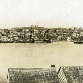 View of Cuthberts shipyard and Millers Point, circa 1870