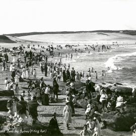 Beachgoers at Bondi Beach, circa 1889-1894