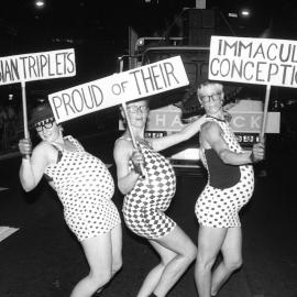 Lesbian Triplets, Sydney Gay and Lesbian Mardi Gras Parade, Oxford Street Darlinghurst, 1991 