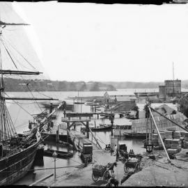 Vehicule ferry Bungaree at Bennelong Point, 1875